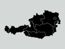 Illustrated Map of Austria with Detailed Territories vector
