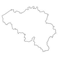 Contour map of Belgium vector