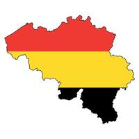 map of Belgium territories with flag vector