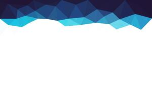 blue low poly top decoration for banner or presentation background. vector