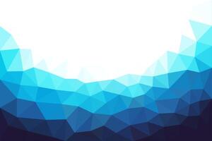 low poly abstract blue background vector