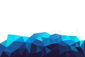 abstract low poly footer blue color. abstract blue ice . vector