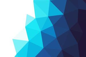 blue low poly abstract background vector