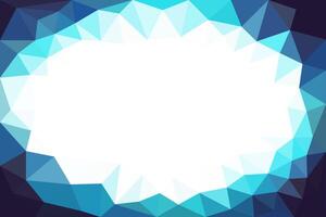 low poly frame blue background vector