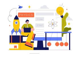Physics and Technology Learning Illustration with Focus on Energy and Waves vector