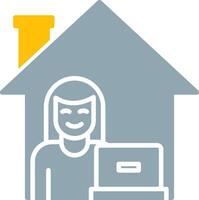 Work From Home Icon Design Symbol vector