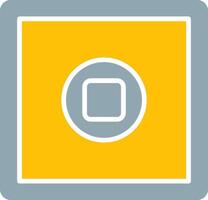Stop Button Icon Design Symbol vector