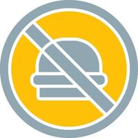 No Fast Food Icon Design Symbol vector
