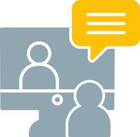 Online Interview Icon Design Symbol vector