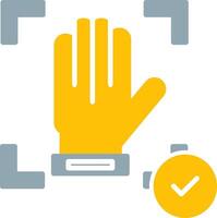 Hand Recognition Icon Design Symbol vector