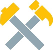 Crossed Hammers Icon Design Symbol vector