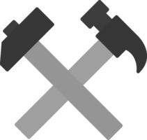 Crossed Hammers Icon Design Symbol vector