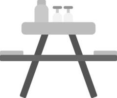 Picnic Table Icon Design Symbol vector
