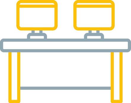 trabajo mesa icono diseño símbolo vector