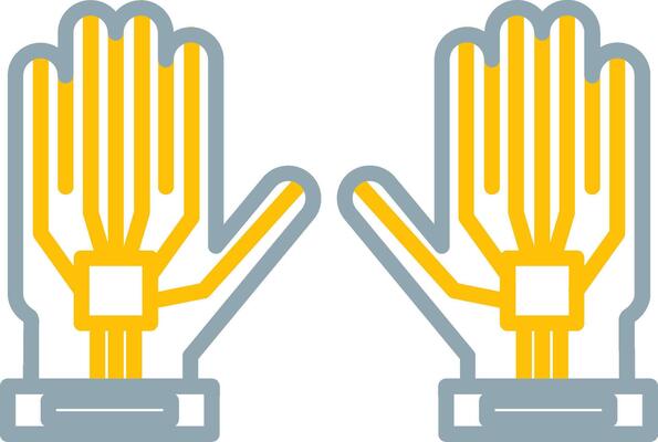 Wired Gloves Icon Design Symbol