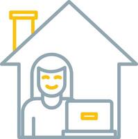 Work From Home Icon Design Symbol vector