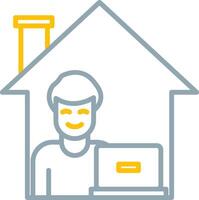 Work From Home Icon Design Symbol vector