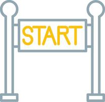 Start Line Icon Design Symbol vector