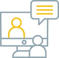 Online Interview Icon Design Symbol vector