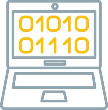 binario código icono diseño símbolo vector