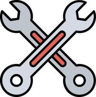 Cross Wrench Icon Design Symbol vector