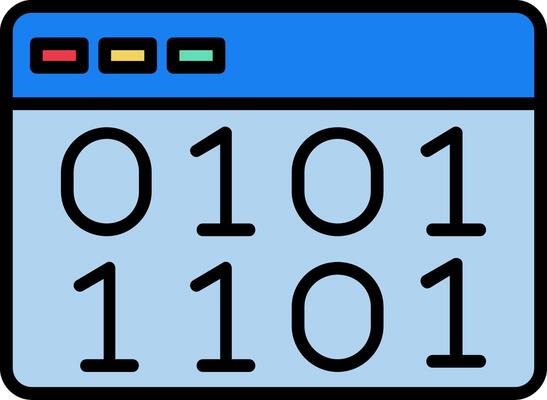 Binary Code Icon Design Symbol