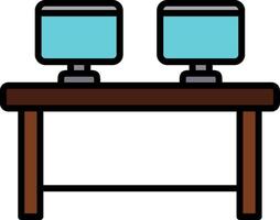 Work Table Icon Design Symbol vector