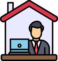 Work From Home Icon Design Symbol vector