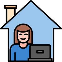 Work From Home Icon Design Symbol vector