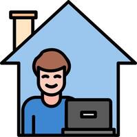 Work From Home Icon Design Symbol vector