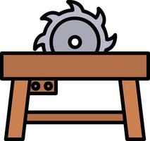 Table Saw Icon Design Symbol vector