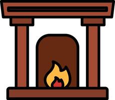 Fireplace Icon Design Symbol vector