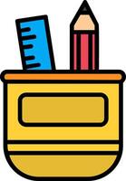 Pencil Case Icon Design Symbol vector