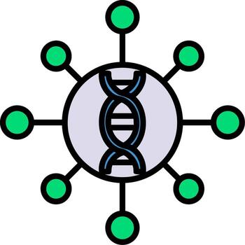 Genomics Icon Design Symbol vector