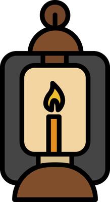 Oil Lamp Icon Design Symbol