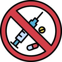 No Drugs Icon Design Symbol vector