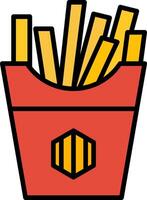 Fries Icon Design Symbol vector