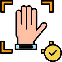 Hand Recognition Icon Design Symbol vector