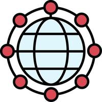 Global Network Icon Design Symbol vector