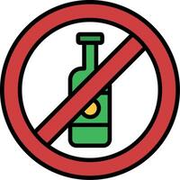 No Alcohol Icon Design Symbol vector