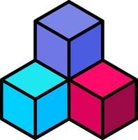 Cubes Icon Design Symbol vector