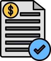 Bill Icon Design Symbol vector