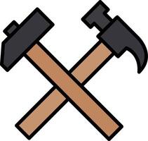 Crossed Hammers Icon Design Symbol vector