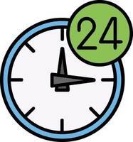 24 Hours Icon Design Symbol vector