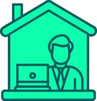 Work From Home Icon Design Symbol vector