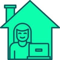 Work From Home Icon Design Symbol vector
