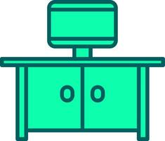 Tv Table Icon Design Symbol vector