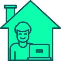 Work From Home Icon Design Symbol vector
