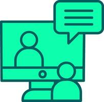 Online Interview Icon Design Symbol vector
