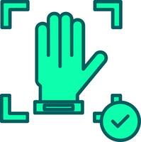 Hand Recognition Icon Design Symbol vector